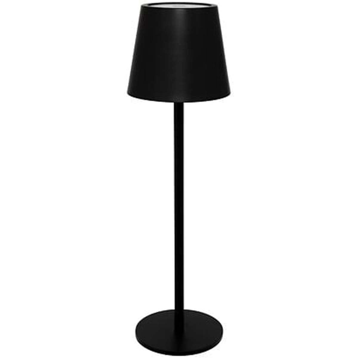 Atmosphera portable tafellamp Cody - 2x - zwart - draadloos/oplaadbaar - binnen/buiten - aanraaksensor