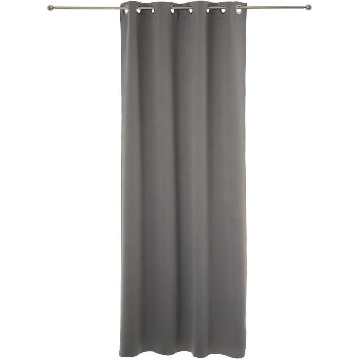 Atmosphera set van 2 Grijze verduisteringsgordijnen 135x240cm - Kant en klaar met ringen - Gordijn raambekleding - 2 stuks grijs - MODESTNOVA