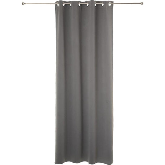 Atmosphera set van 2 Grijze verduisteringsgordijnen 135x240cm - Kant en klaar met ringen - Gordijn raambekleding - 2 stuks grijs - MODESTNOVA