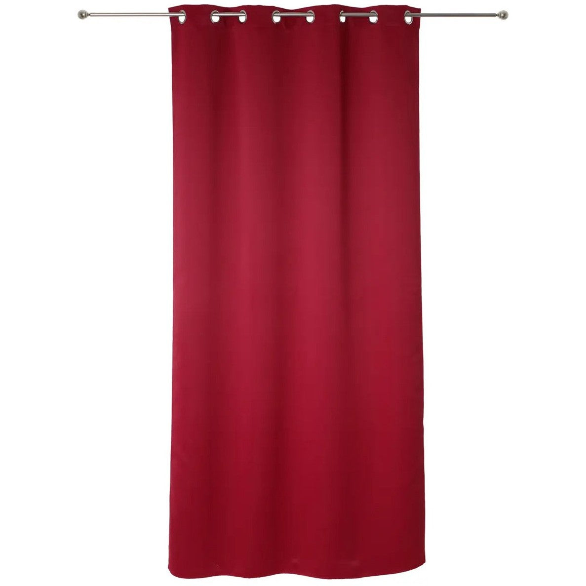 Atmosphera verduisterende gordijnen - set 2x stuks - B135 x L240 cm - rood - geplooid - met ringen - kant en klaar