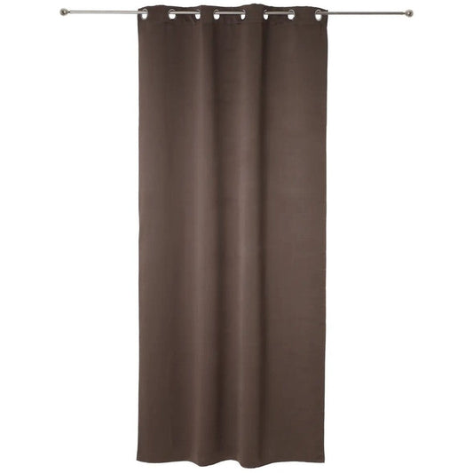 Atmosphera verduisterende gordijnen - set 2x stuks - B135 x L240 cm - taupe - geplooid - met ringen - kant en klaar