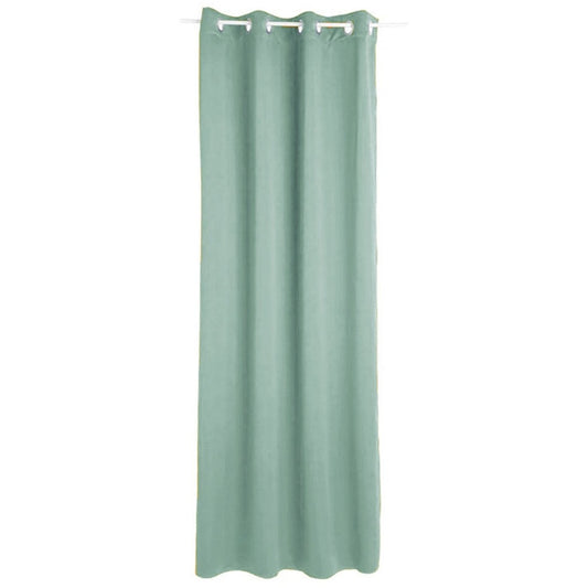Atmosphera verduisterende gordijnen - set 2x stuks - B135 x L240 cm - mintgroen - geplooid - met ringen - kant en klaar