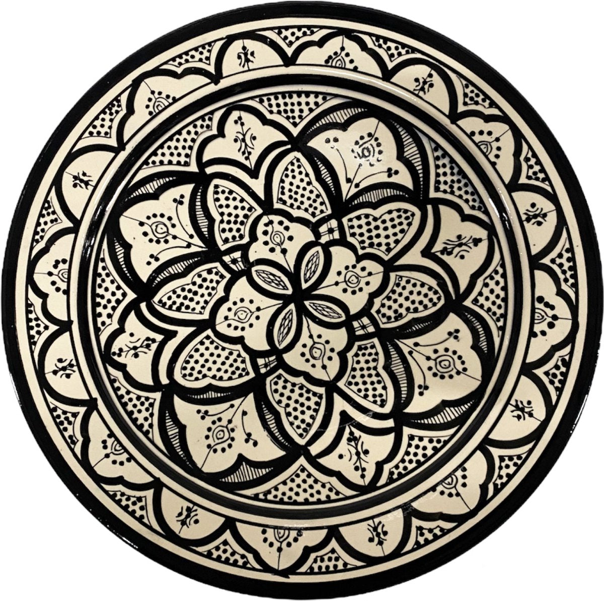 Authentieke handgemaakte en handbeschilderde Marokkaanse schaal 35 CM