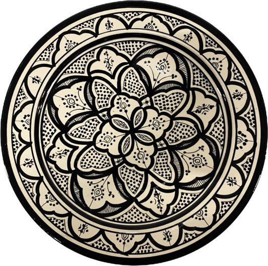 Authentieke handgemaakte en handbeschilderde Marokkaanse schaal 35 CM