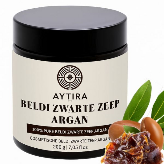 Aytira Beldi Zwarte Zeep Argan – Natuurlijke Marokkaanse Olijfzeep 200g