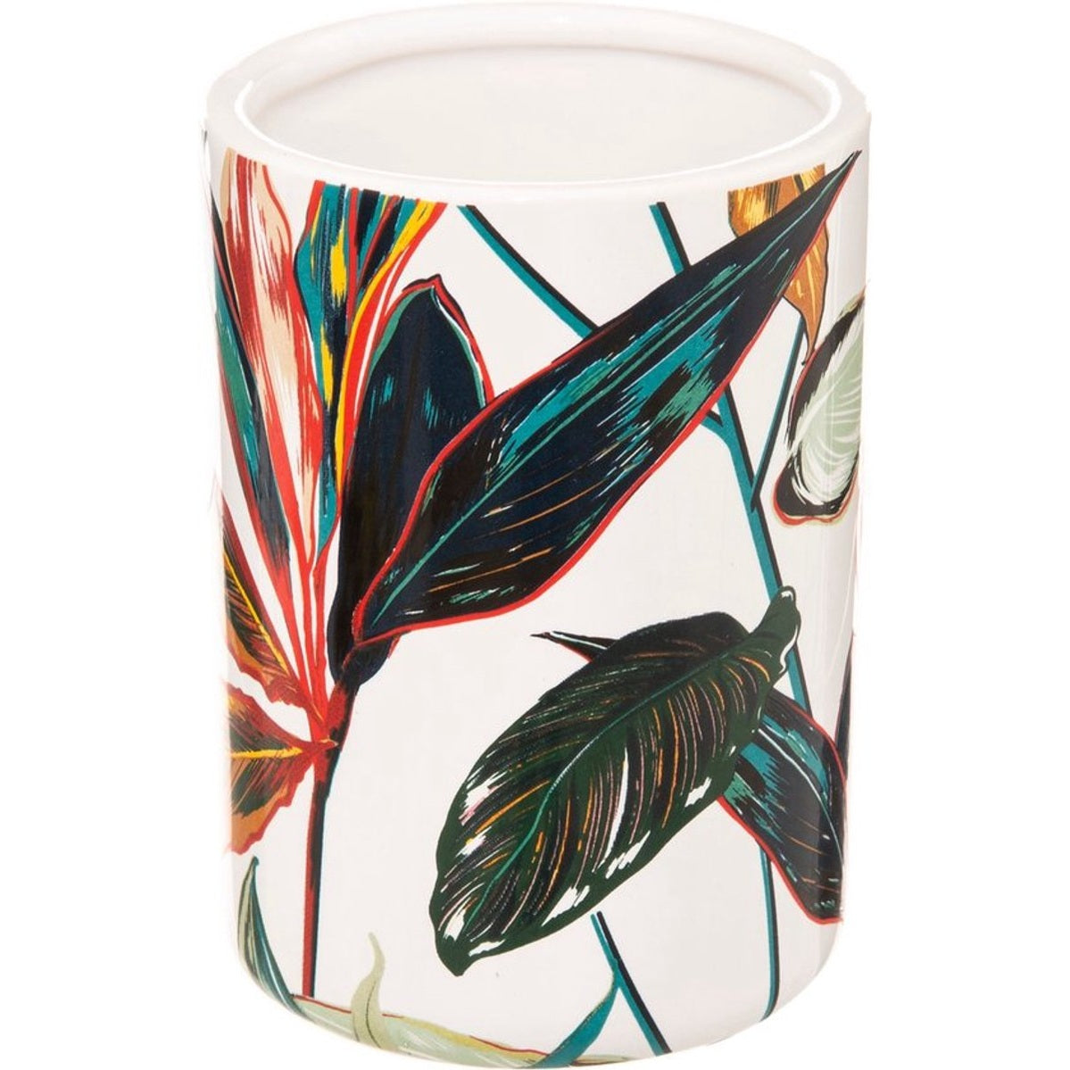 Badkamer-WC Set Palawan Stijl – Inclusief Afvalemmer, WC-Borstel, Zeepdispenser & Tandenborstelhouder – Wit/Zilver – Modern & Stijlvol - 4-Delig