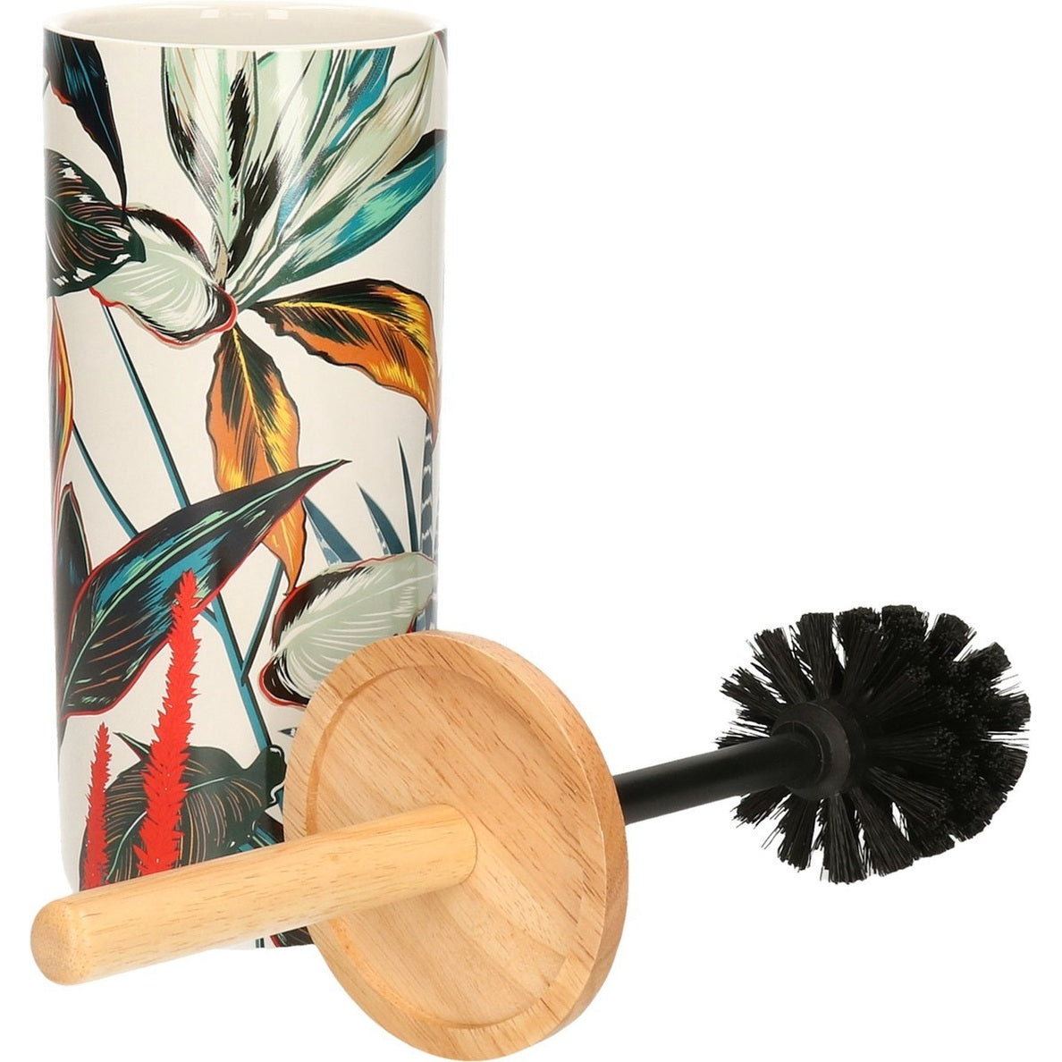 Badkamer-WC Set Palawan Stijl – Inclusief Afvalemmer, WC-Borstel, Zeepdispenser & Tandenborstelhouder – Wit/Zilver – Modern & Stijlvol - 4-Delig