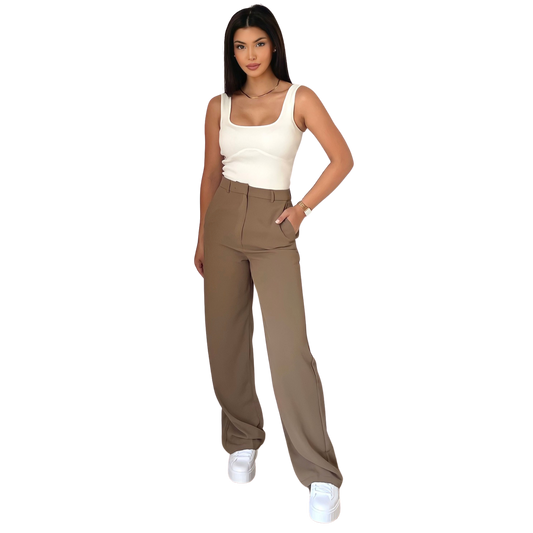 Basic Wide Leg - Taupe - MODESTNOVA