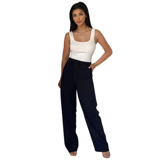 Basic Wide Leg - Zwart - MODESTNOVA