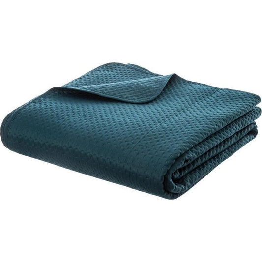 Bedsprei - Blauw/groen -afmeting 260x240 met 2 kussenslopen van 60x60