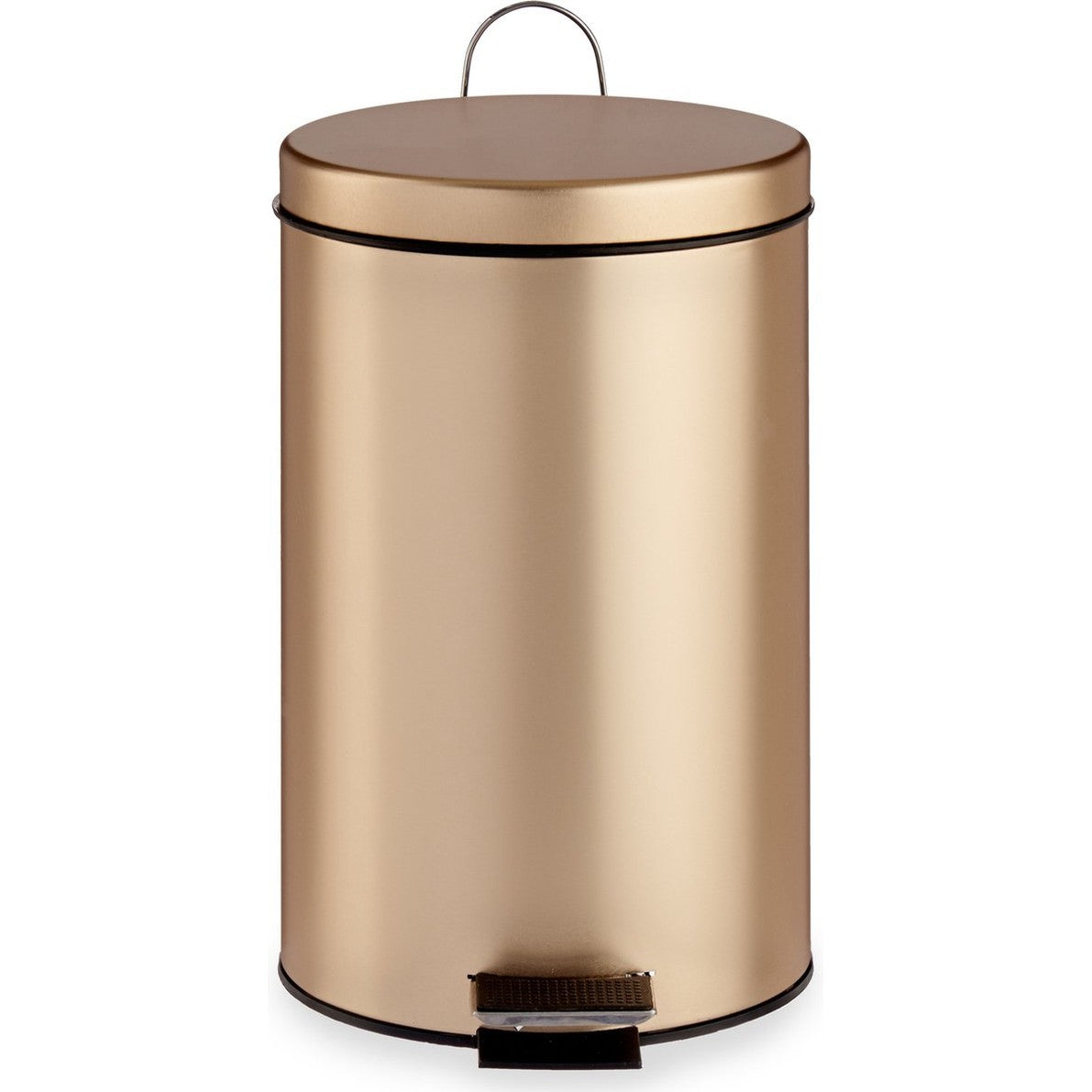 Berilo Pedaalemmer/vuilnisbak - goud kleurig - metaal - 12 liter inhoud