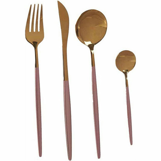 Bestekset Roze Gouden Roestvrij staal (8 pcs)