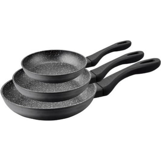 Biko 3-delige koekenpannenset - Zwart