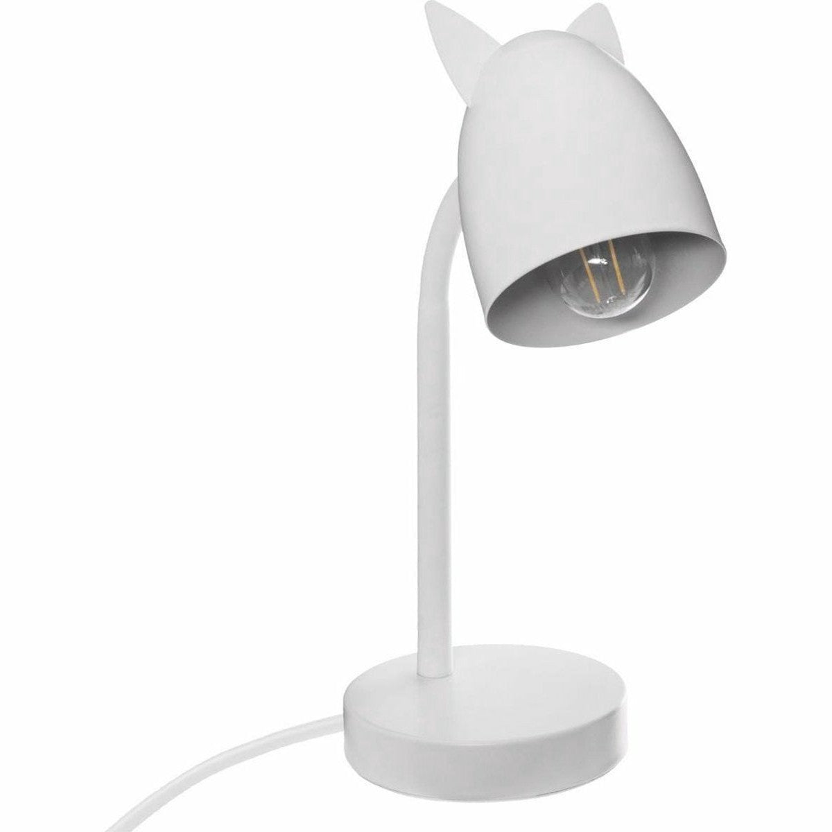 Bureaulamp met Oortjes - 18 x 12,5 x 31 cm - Wit