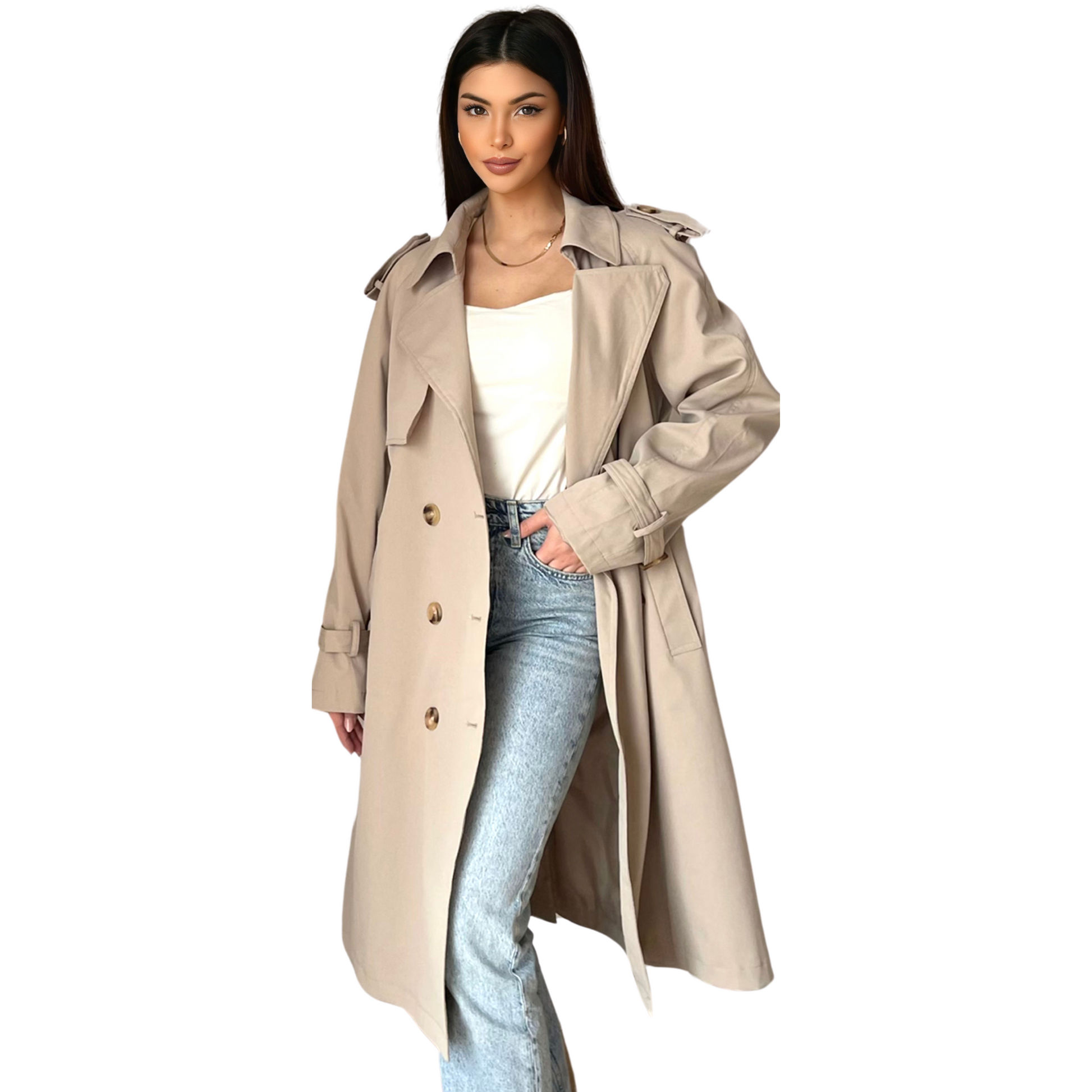 Classic Trenchcoat - Beige - MODESTNOVA
