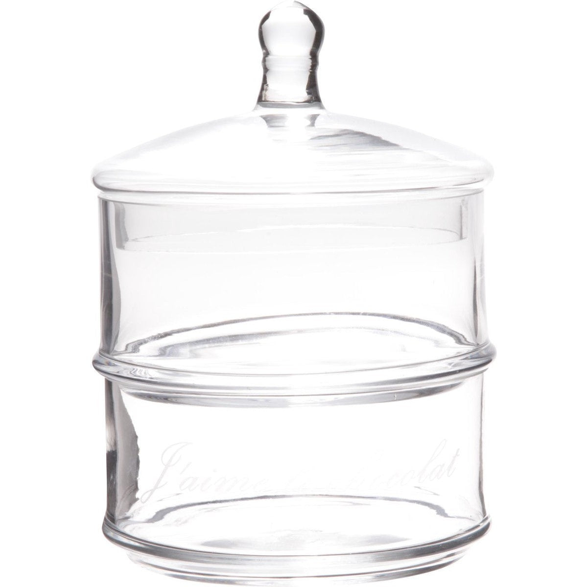 Cosy & Trendy Bonbonniere Met Tekst - Glas - Ø 12 cm x 18 cm - 2- Laags