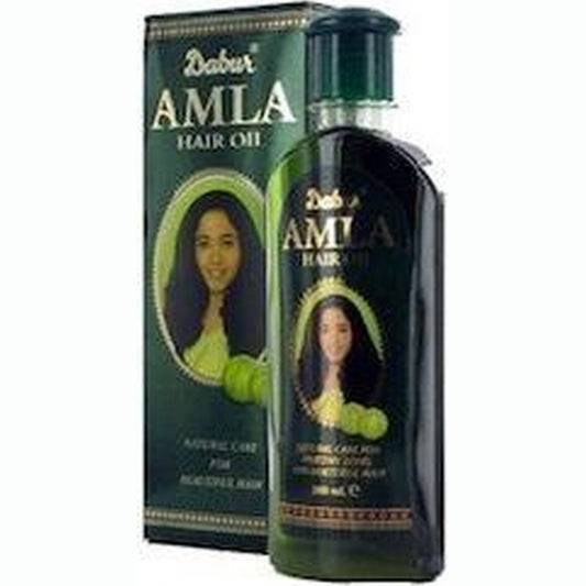 Dabur Amla Haarolie 300ml - Verrijkt met Mineralen, Canola & Amla Extract voor Gehydrateerd, Zacht en Glanzend Haar, Voedt de Hoofdhuid, Bevordert Haargroei