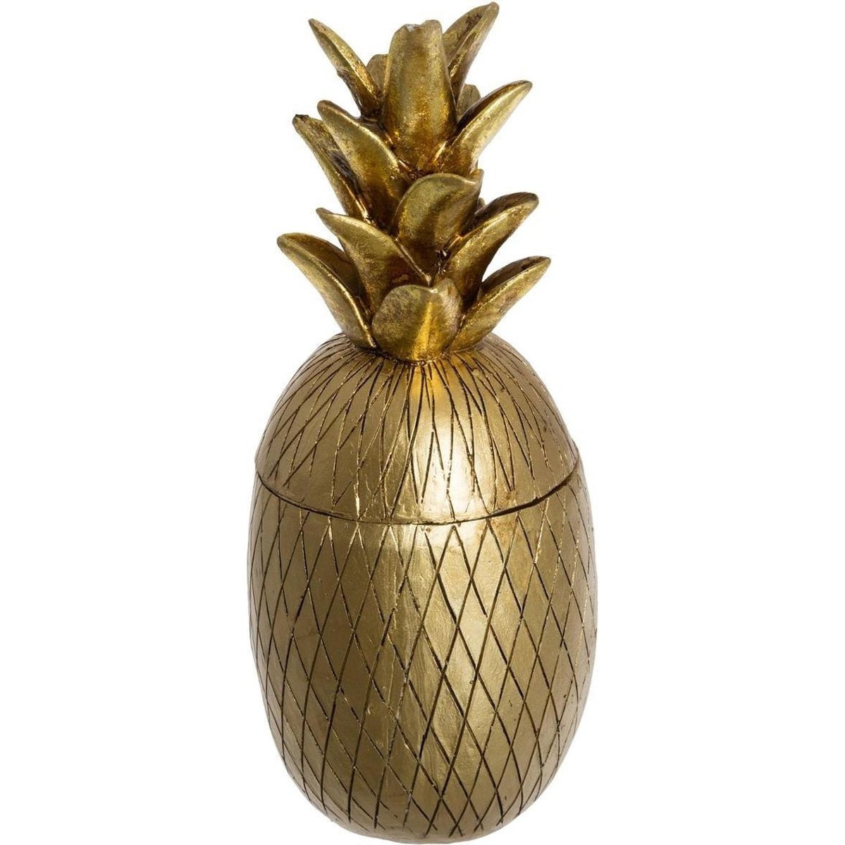 Deco Opbergpot Ananas - Goud - H24