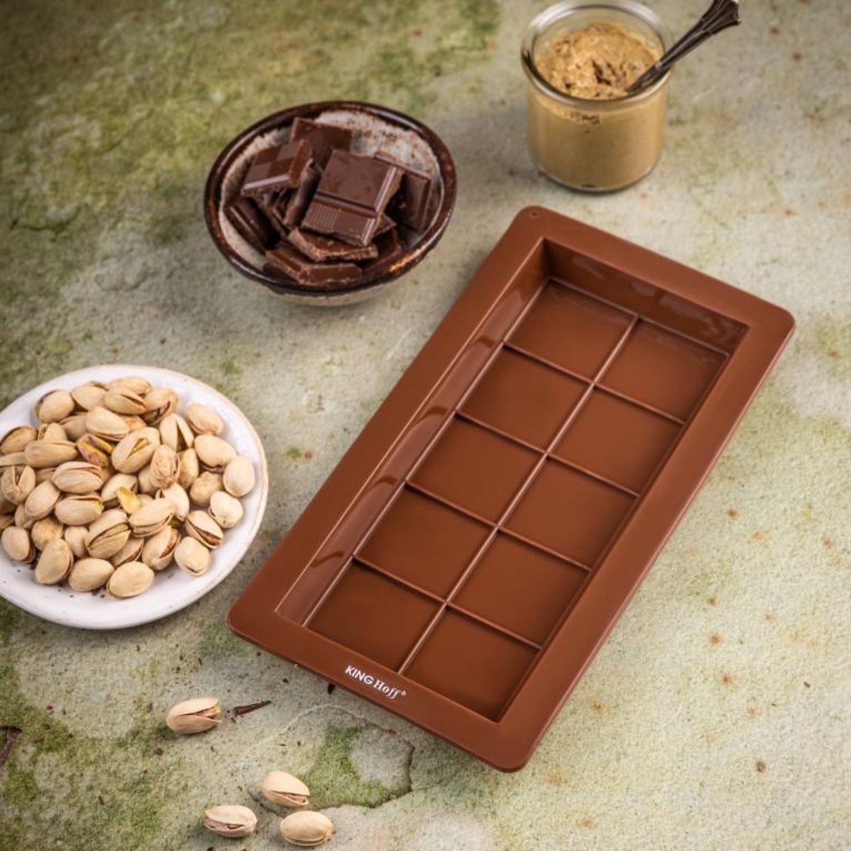 Dubai Chocolate Siliconen Chocoladevorm - Siliconen Vorm 25×13,5 cm - Dubai Reep, Bakvorm, Candy Bar