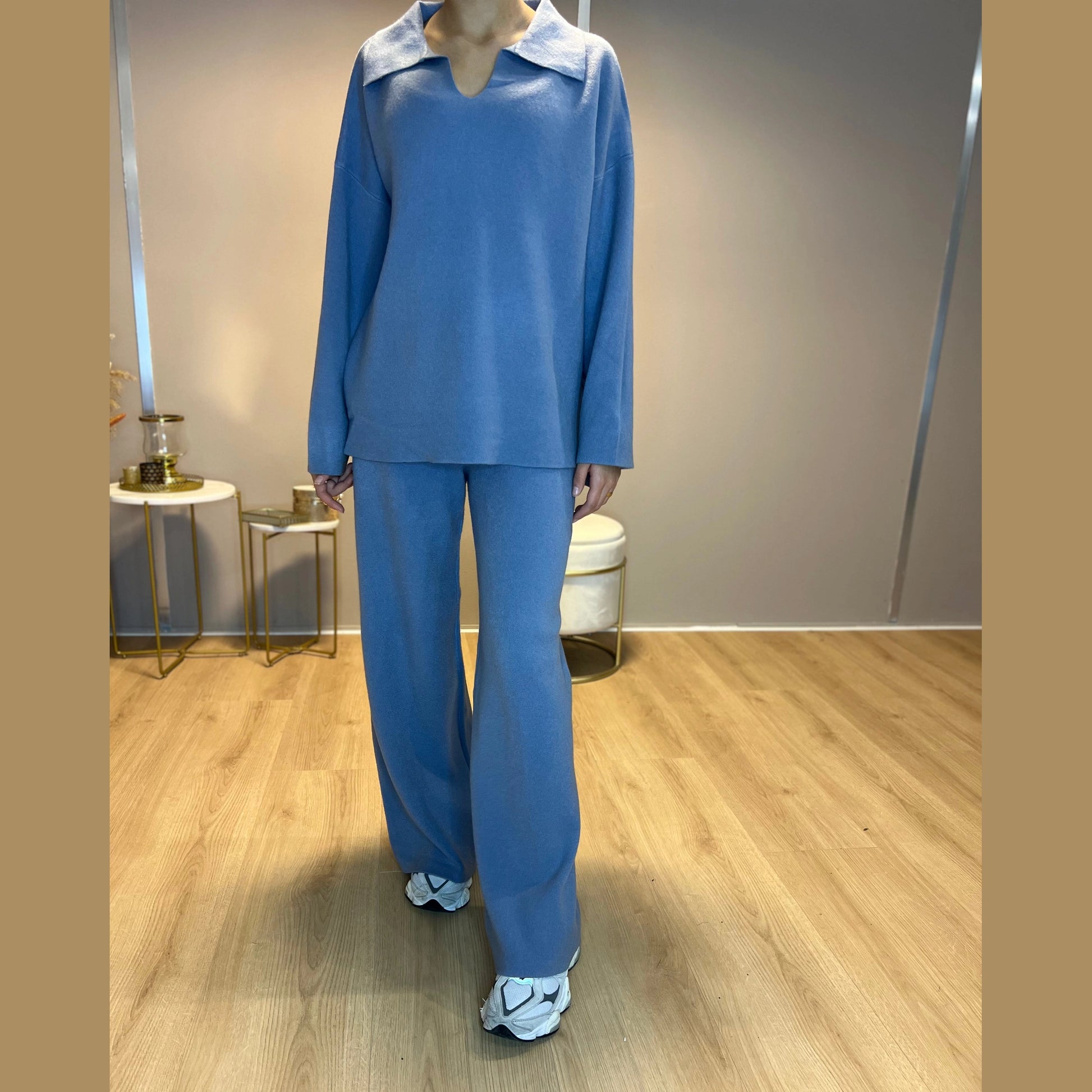 Elara Twinset - Blue - MODESTNOVA