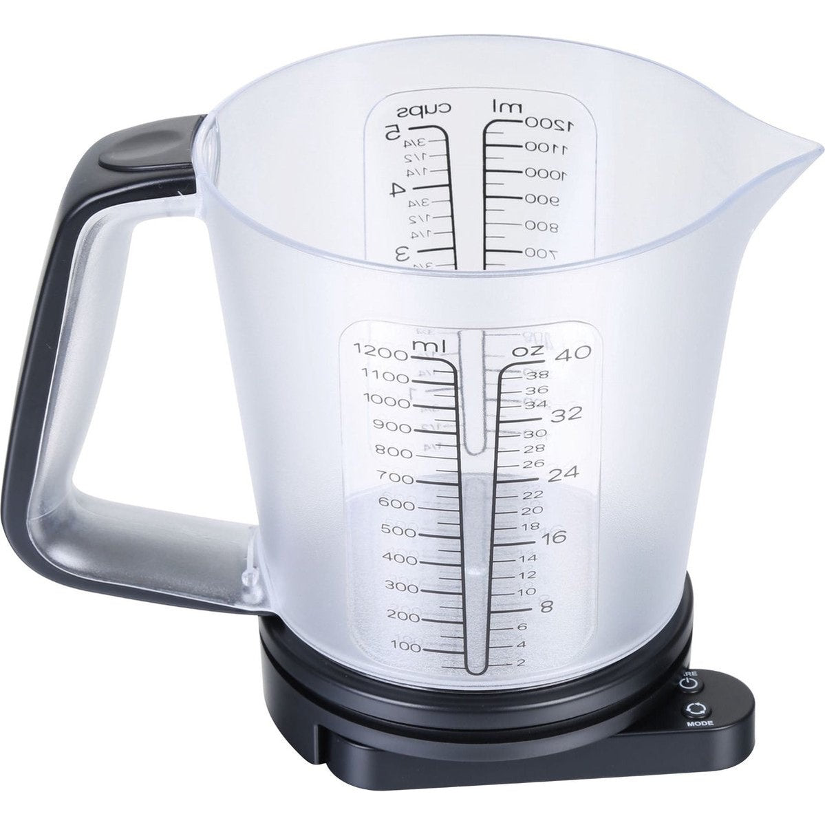Elektronische keukenweegschaal met maatbeker van 1g tot 5kg 1,2L - Schaalverdeling - G/Oz/Ml - Tarrafunctie - Op Batterijen