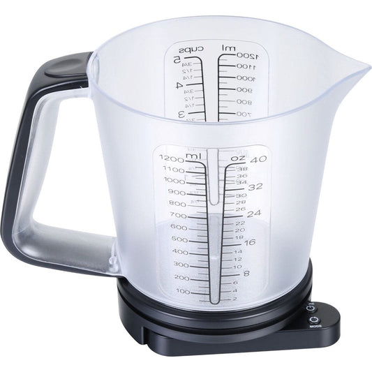 Elektronische keukenweegschaal met maatbeker van 1g tot 5kg 1,2L - Schaalverdeling - G/Oz/Ml - Tarrafunctie - Op Batterijen