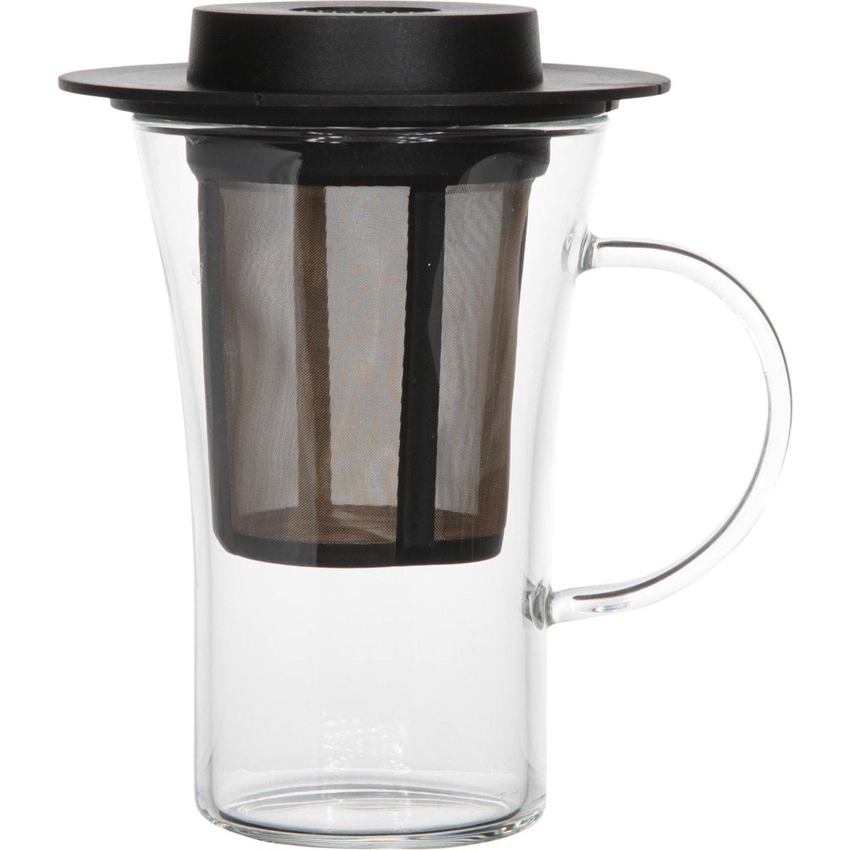 Finum Theeglas En Filter En Deksel - Zwart