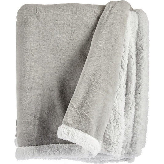 Fleece Deken Lichtgrijs Wit (130 x 170 cm)