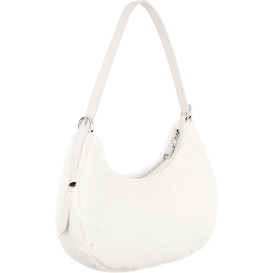 Fluffy schoudertas - Wit - Nepbont