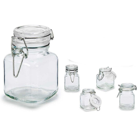 Glazen pot Transparant (5 pcs) (90 ml) (5 Onderdelen)