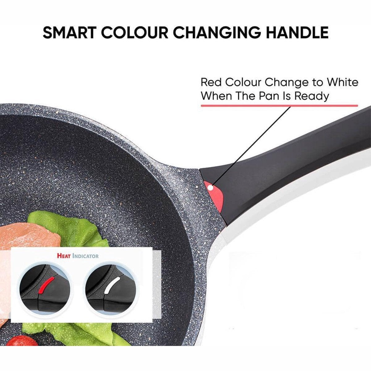 Greblon Antiaanbaklaag Hapjespan 30 cm – Anti-Kras – Geschikt voor Alle Kookplaten (Incl. Inductie) – Met Deksel