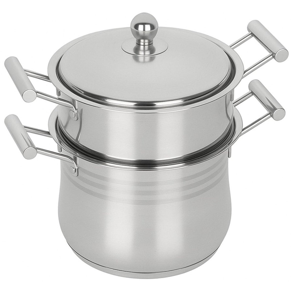 Hakal Couscouspan 12 liter - RVS Pan voor Inductie - PFOA Vrij - Geschikt voor Alle Warmtebronnen - Couscoussier - Stoompan - MODESTNOVA