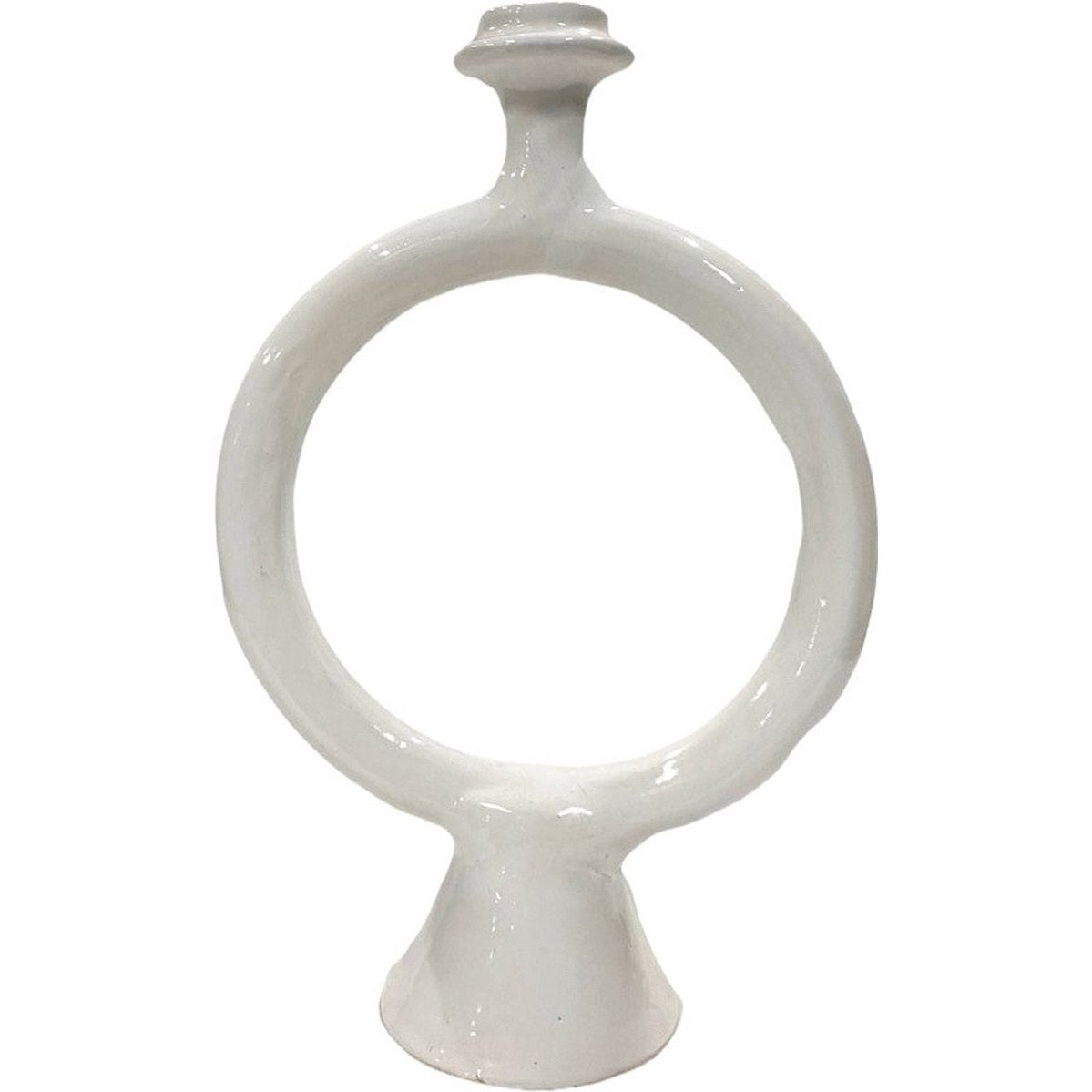 Handgemaakte Marokkaanse kandelaar ring Tadelakt - Wit