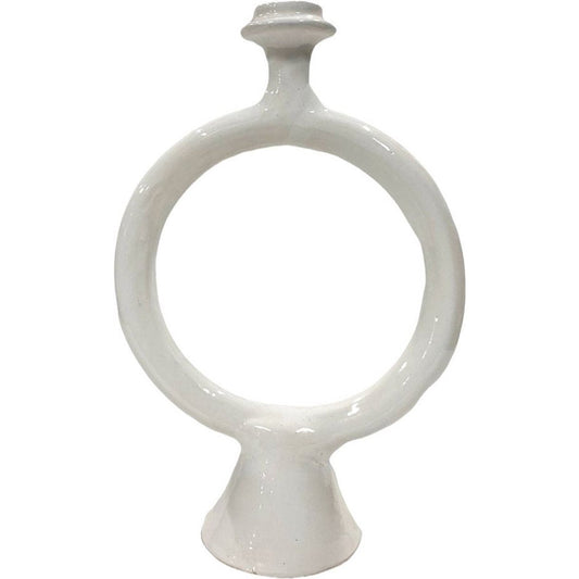 Handgemaakte Marokkaanse kandelaar ring Tadelakt - Wit