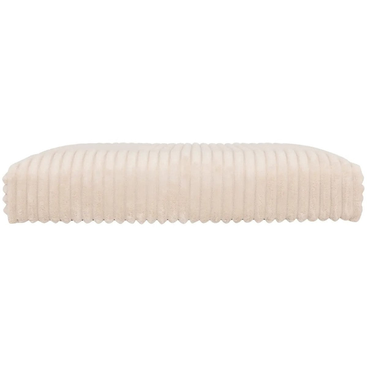 Hocker / Poef Essestial Ribcord - opvouwbaar - wit - MDF/polyester - 38 x 38 cm - met opbergruimte - extra zitplaatsen