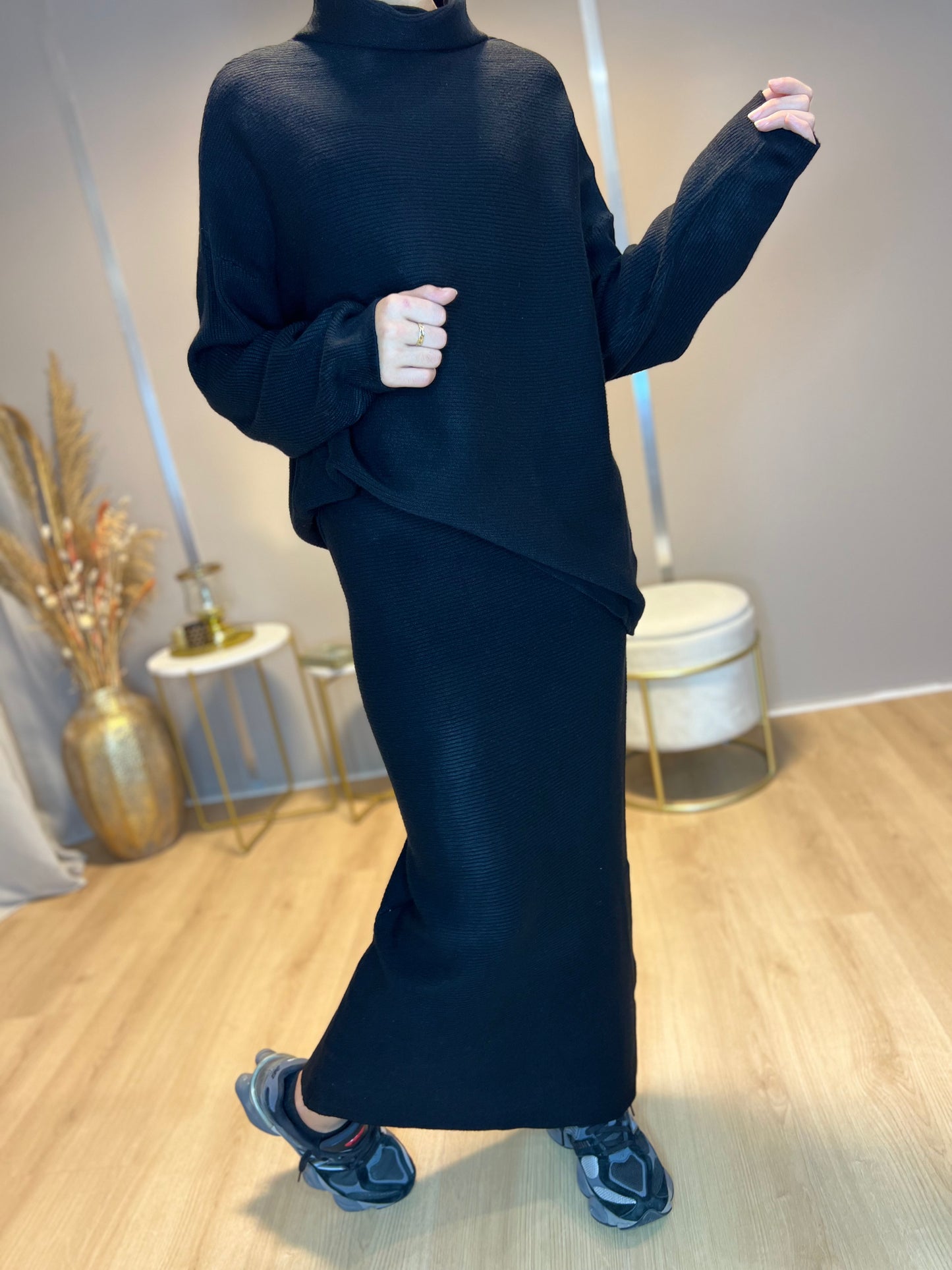 Yara Twinset - Zwart