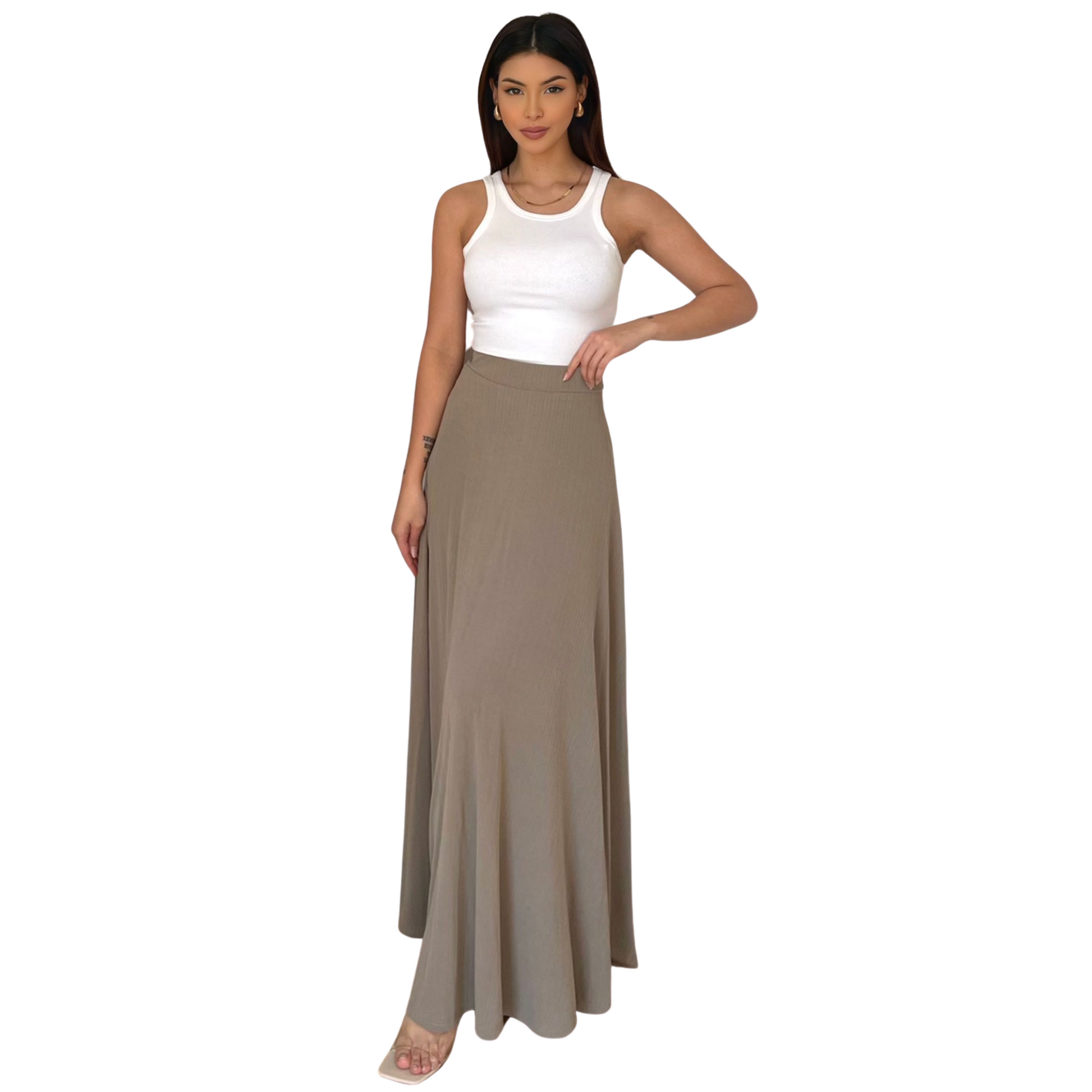 Ivy Skirt - Taupe - MODESTNOVA