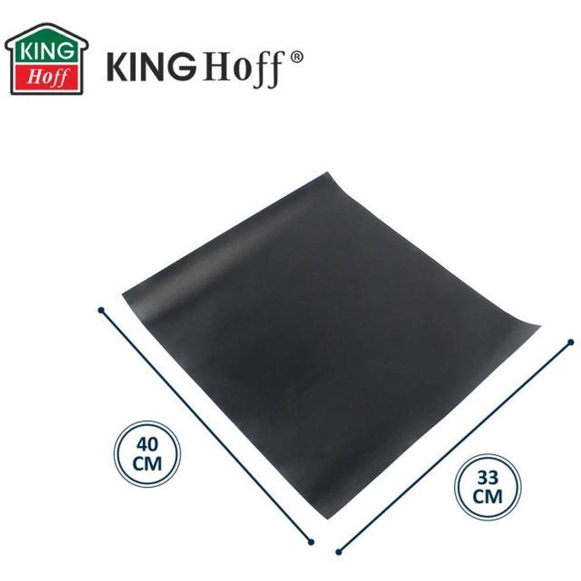 KINGHOFF KH-1920 Grillmatten Set – 3 Stuks, 40x33 cm, Hittebestendig tot 200°C, Anti-Aanbak - BBQ Matjes - Barbecue matjes