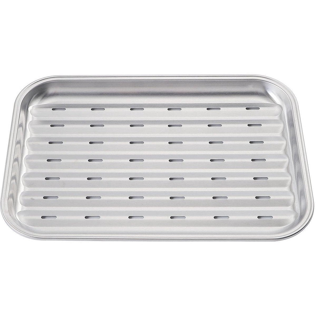 KINGHoff KH-1916 Grill Bakplaat - Roestvrijstalen Barbecue Plaat 34x24 cm - Geschikt voor Oven en Grill - Herbruikbaar -