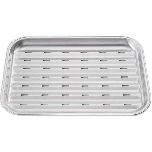 KINGHoff KH-1916 Grill Bakplaat - Roestvrijstalen Barbecue Plaat 34x24 cm - Geschikt voor Oven en Grill - Herbruikbaar -