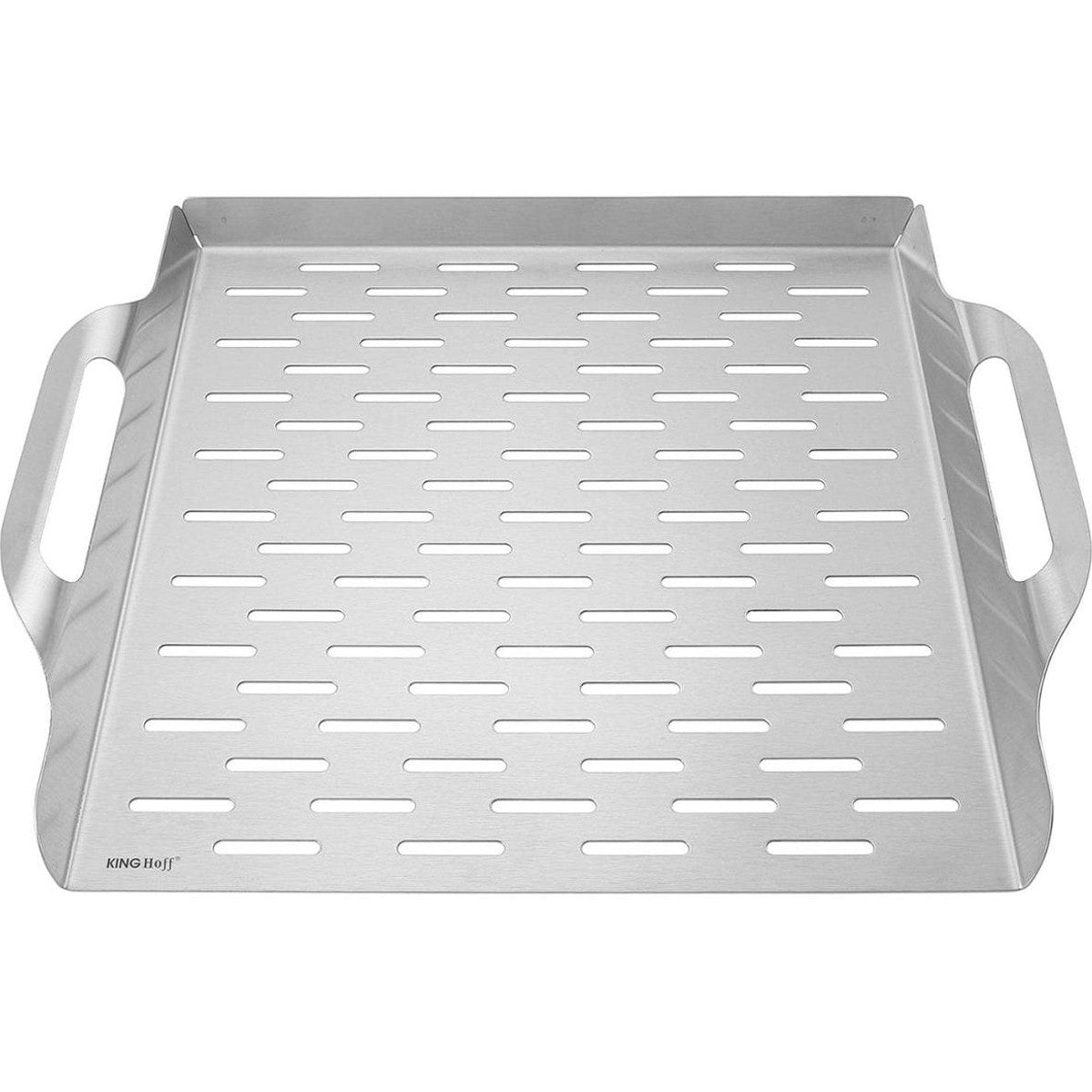 KINGHoff KH-1917 Diepe Grillbak - Roestvrijstalen Barbecue Bak 37x31 cm - Met Rand en Handvatten