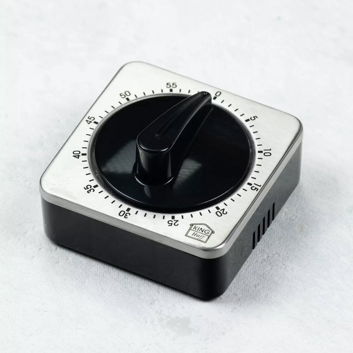 KINGHoff Mechanische Keukenwekker - Magnetische RVS Kooktimer met Draaiknop - 60 Minuten - Kookwekker - KH1676 - MODESTNOVA