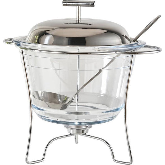 Kadirelli Soepkommen - Glazen Soepterrine - Voedselverwarmer - Soepketel - 4 Liter