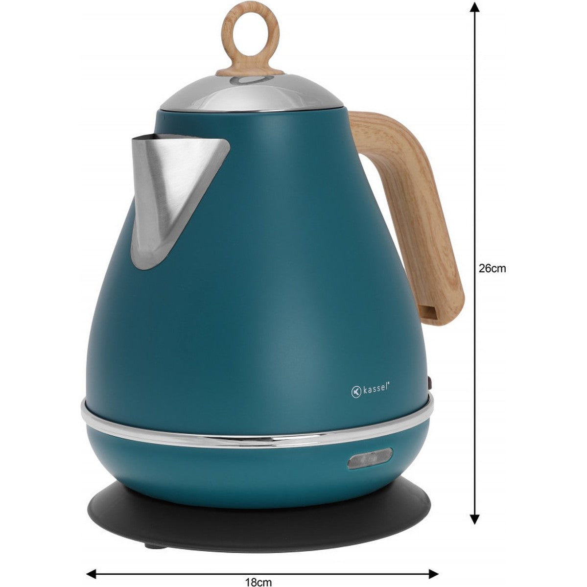 Kassel 93222 - Retro Waterkoker - 1,7L - RVS - Blauw