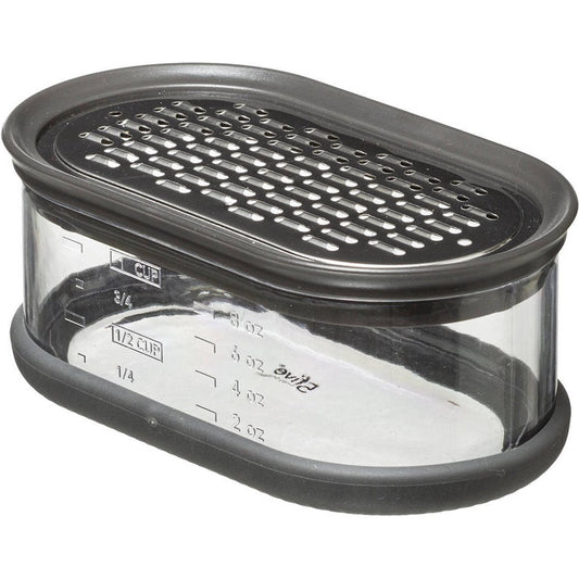 Keukenrasp met bakje, langwerpig, roestvrij staal