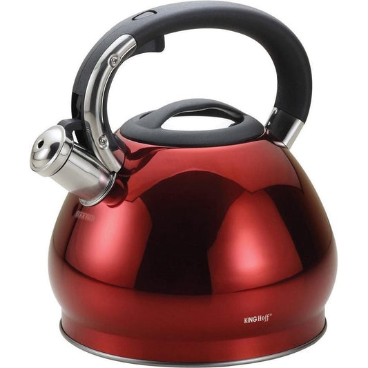 Kinghoff 1212 - Fluitketel - 3.4 liter - rood - Glans