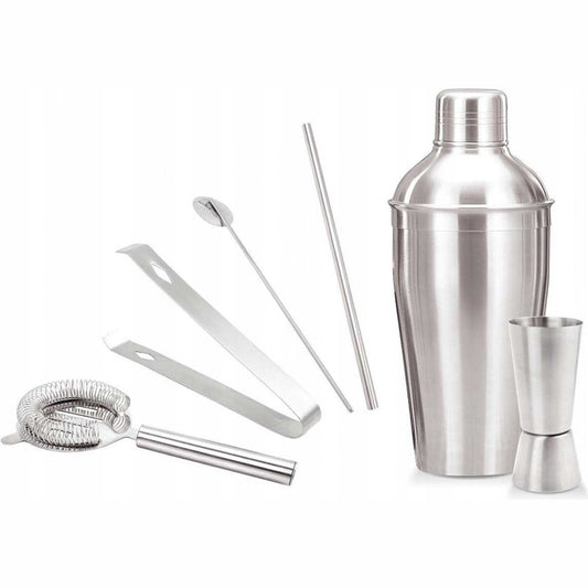 Kinghoff 1392 - Barman set - cocktail set - 6 delig - RVS