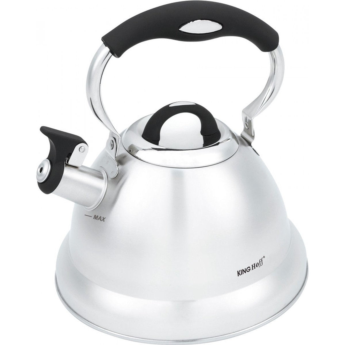 Kinghoff 1659 - Traditionele fluitketel - 3,1 liter - Zilverkleur