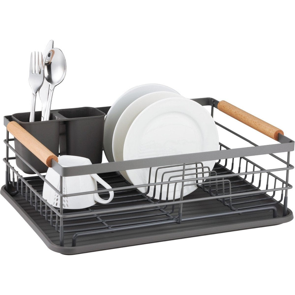 Kinghoff 1729 - Afdruiprek - metaal - met afneembare bestekafvoer