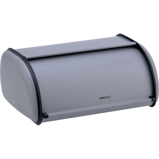 Kinghoff 1751 - Kleine Broodtrommel - RVS - Grijs - Retro - 36x24x15 cm